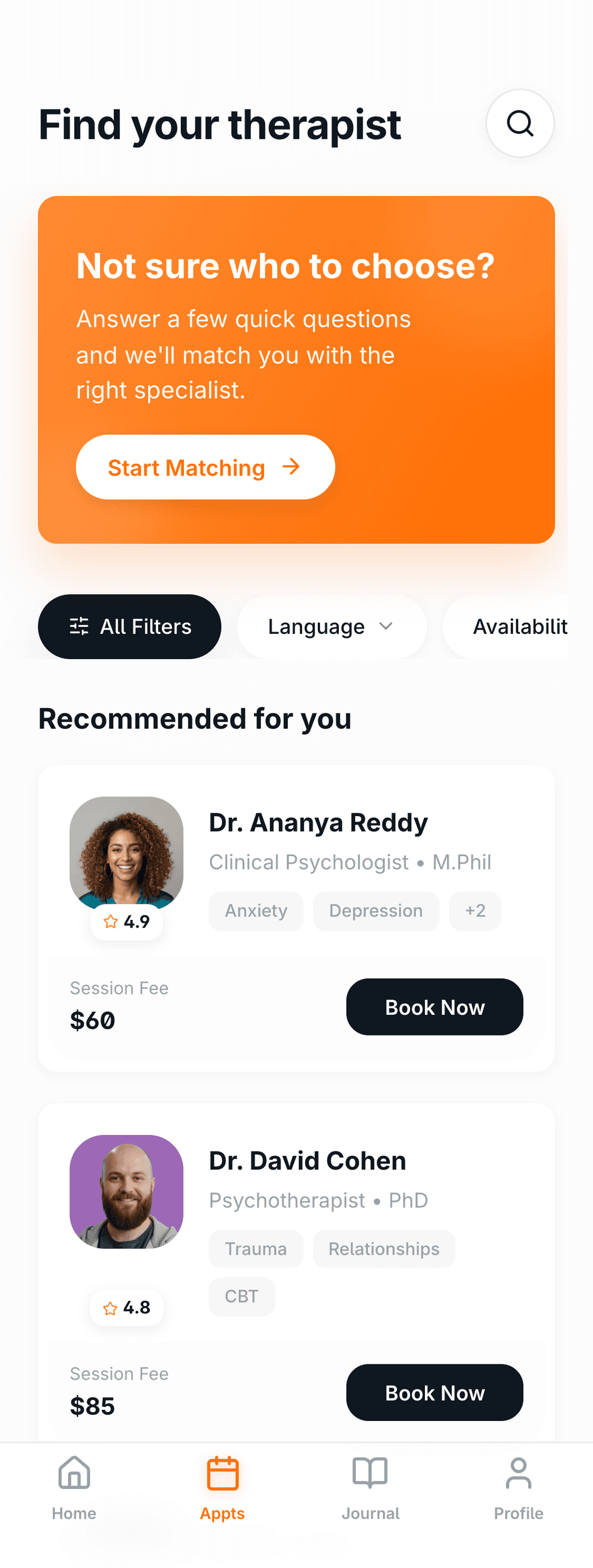 A real therapist. Every week.